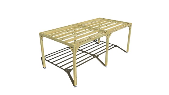 Pergola bois • 6m x 3m • indépendante • sens largeur • livraison comprise