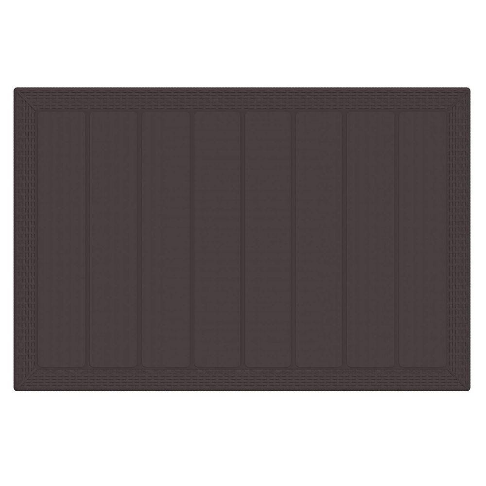 Ensemble de salle à manger pour jardin 5 pc marron rattan polt