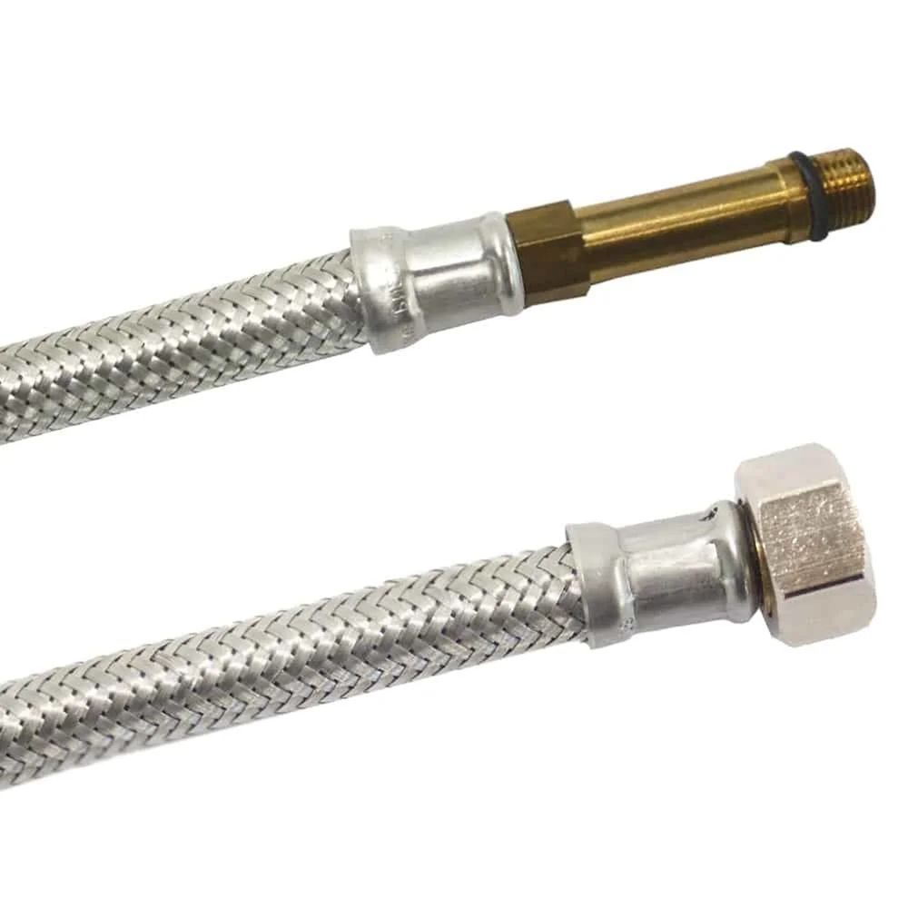Flexible de raccordement dn8, 800mm, m10 x 3/8' en acier inoxydable pour eau potable