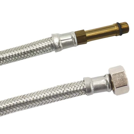 Flexible de raccordement dn8, 800mm, m10 x 3/8' en acier inoxydable pour eau potable