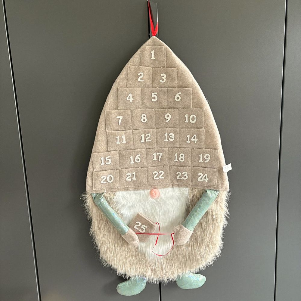 Calendrier de l'avent << gnome>> 86 cm –géant à poil long