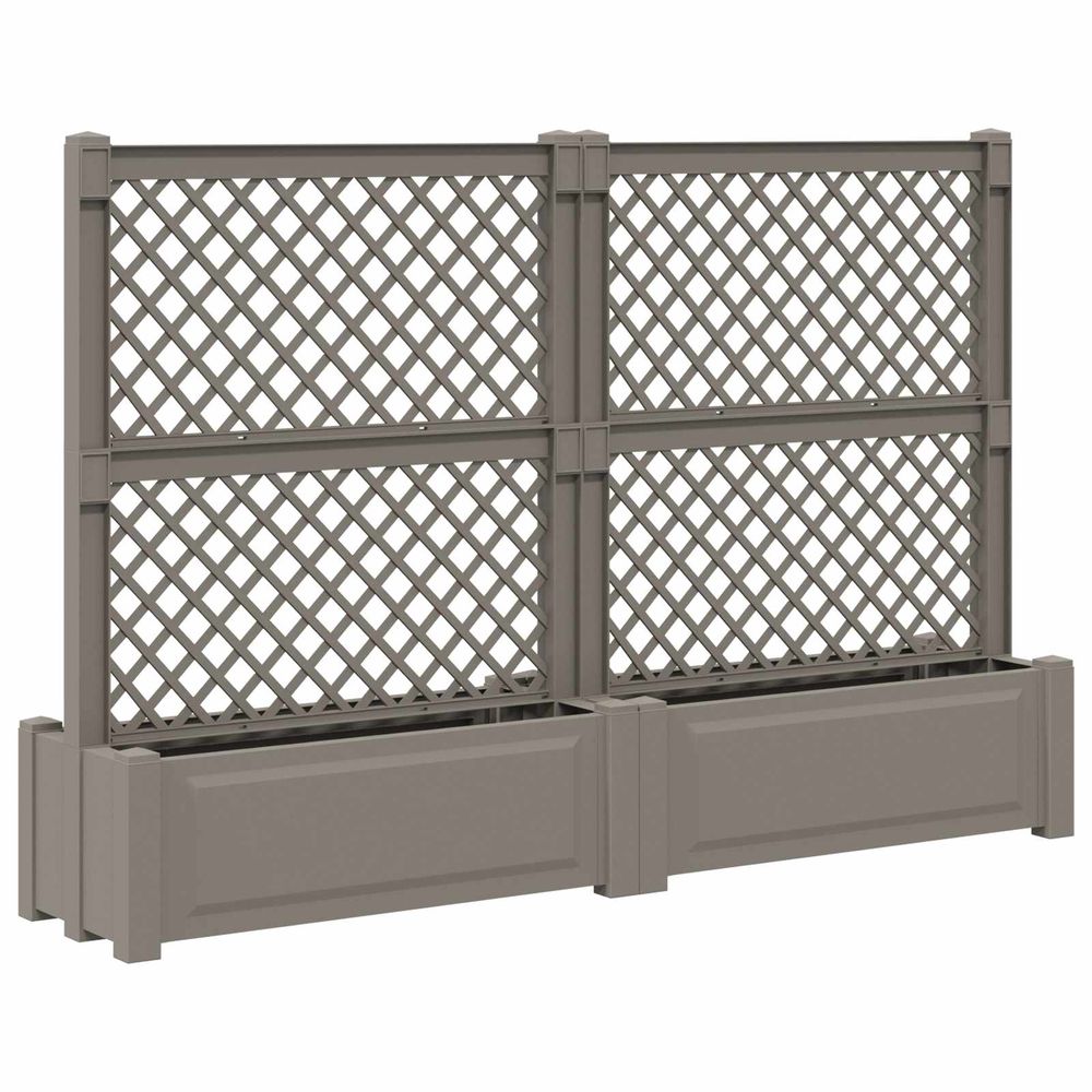 Grand pot avec trellis 2 pc pp gris