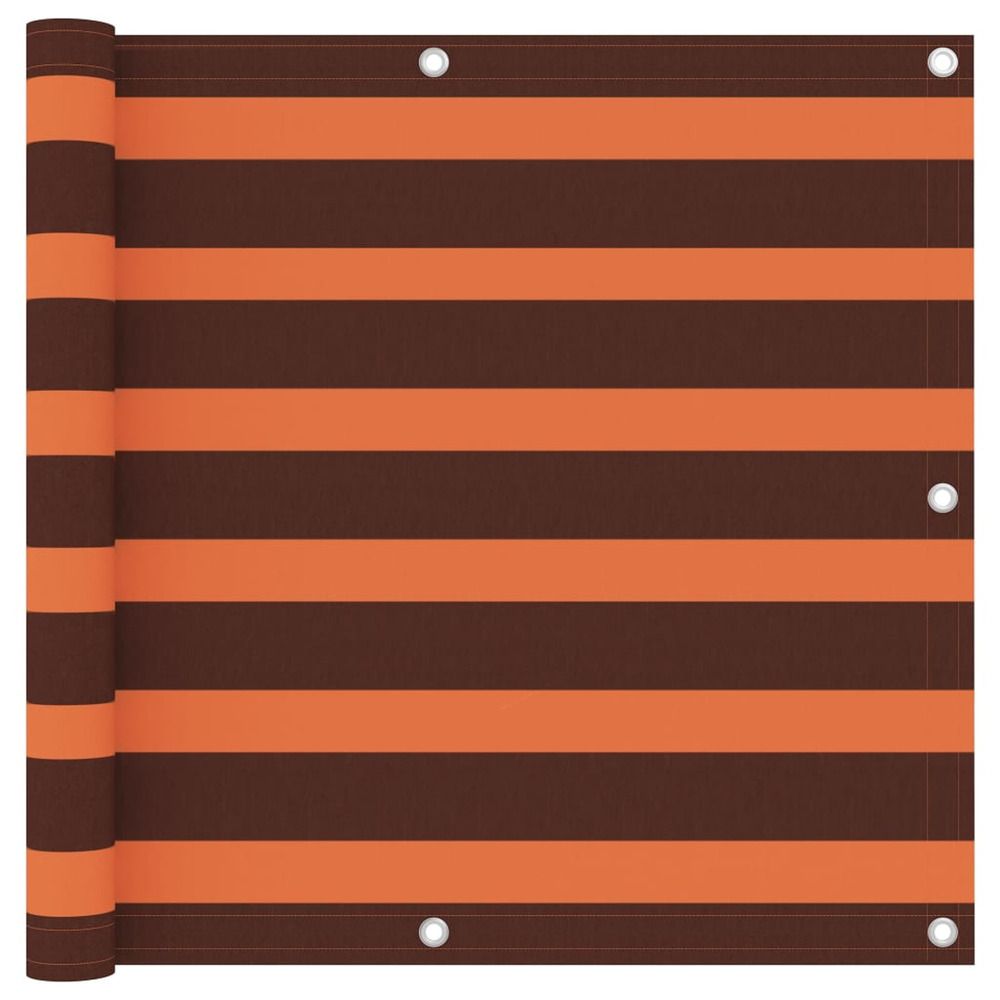 Écran de balcon orange et marron 90x400 cm tissu oxford
