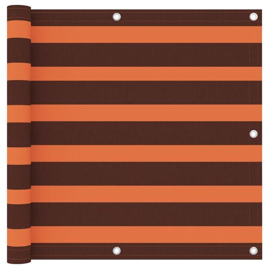 Écran de balcon orange et marron 90x400 cm tissu oxford