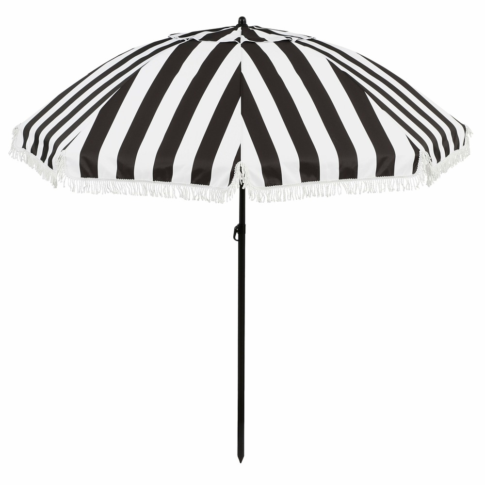 In the mood collection osborn parasol - h238 x ø220 cm - noir, blanc
