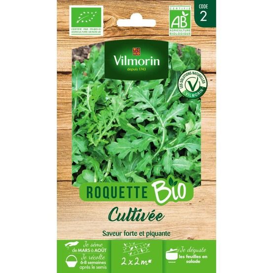 Sachet graines roquette cultivée bio