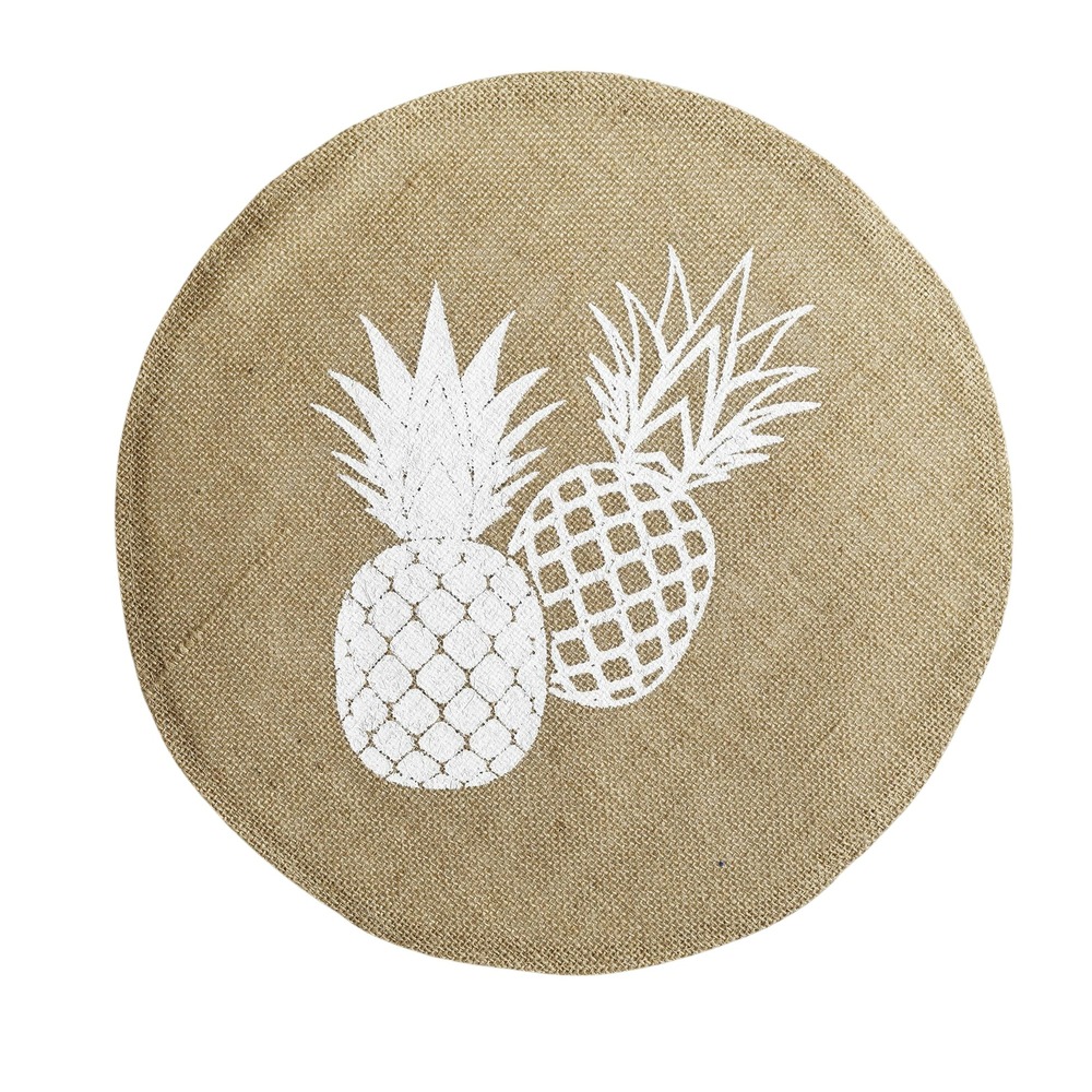 Set de table rond jute ananas