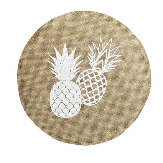 Set de table rond jute ananas