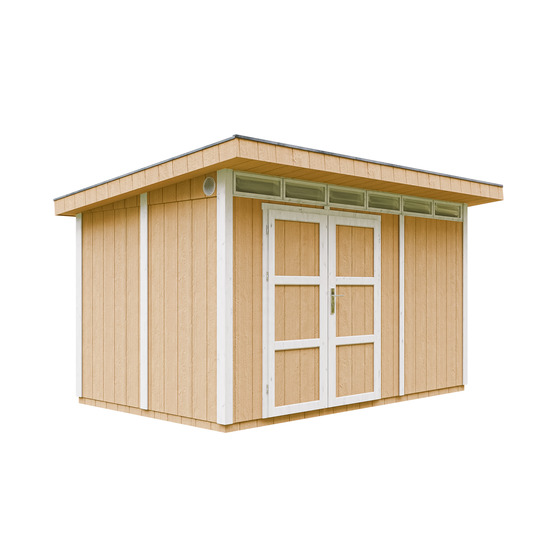 Abri de jardin à base de bois en panneaux lp smartside 9m²-avec sol l412xl279xh237cm-timbela m904a-couleur de peinture harvest honey