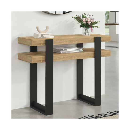 Console double phoenix bois et noir