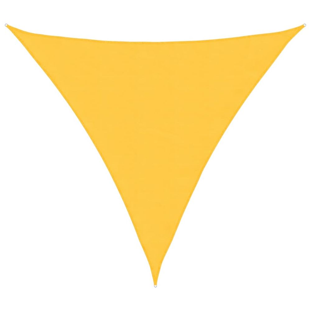 Voile de parasol tissu oxford triangulaire 6x6x6 m jaune