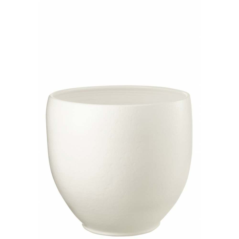 Cache-pot en céramique blanc 41x41x40 cm