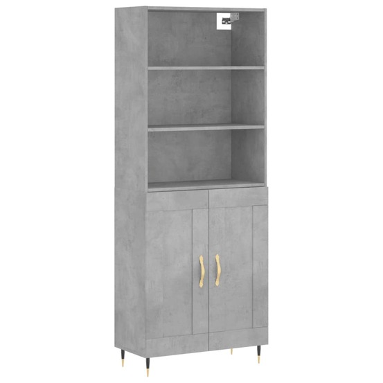 Buffet bahut commode armoire meuble de rangement organisateur cuisine salle de séjour salon haut 69,5 x 34 x 180 cm bois d'in