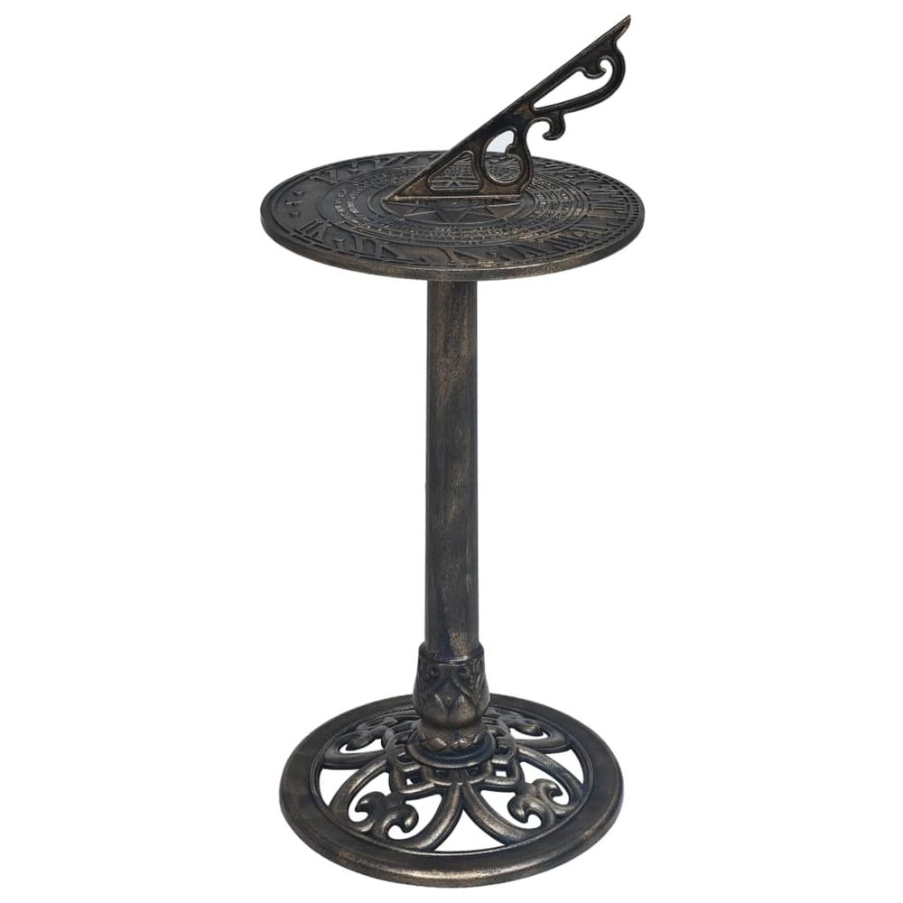 Cadran solaire bronze 35,5x82 cm plastique