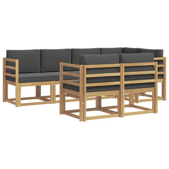 Ensemble de canapés d'extérieur 7 pc blanc et anthracite