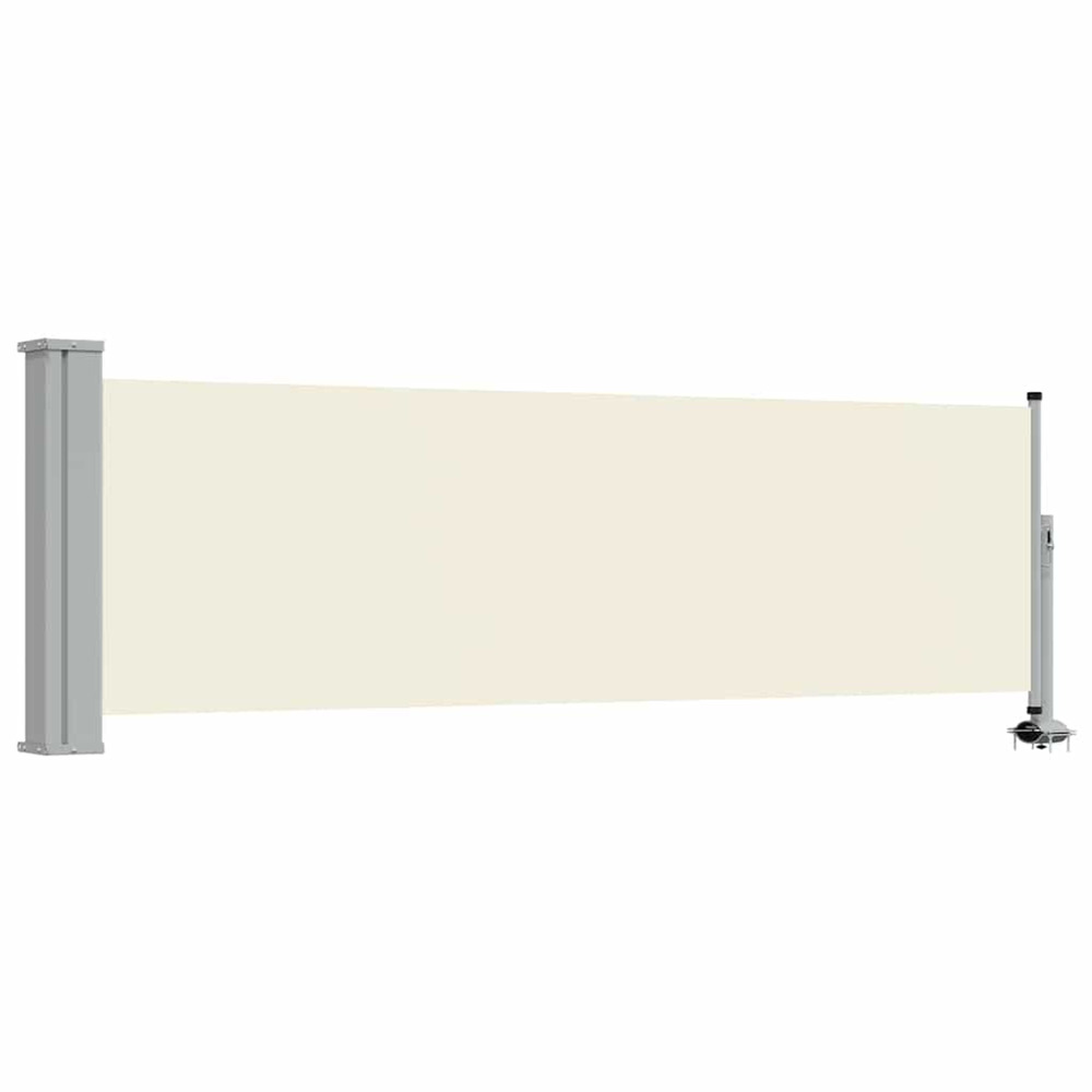 Auvent latéral rétractable de patio 80x300 cm crème