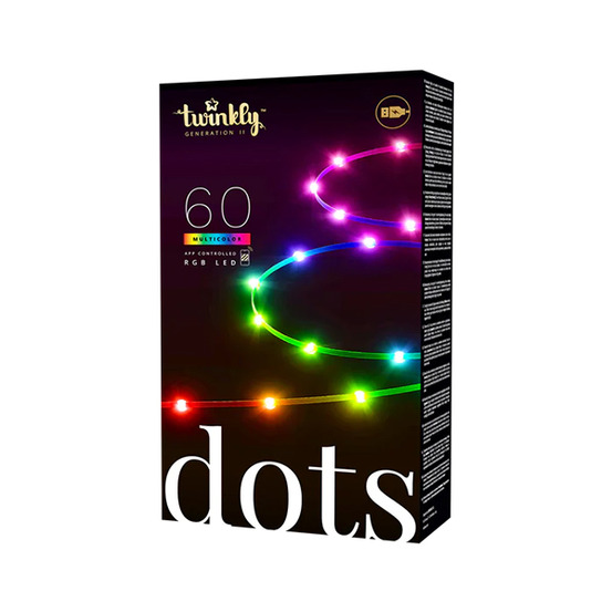 Twinkly dots – guirlande lumineux flexible connectée avec 60 leds rgb - 3m