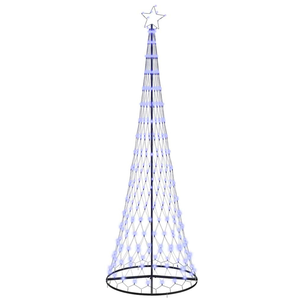 Arbre de noël led avec 355 led avec support bleu 184,5 cm métal