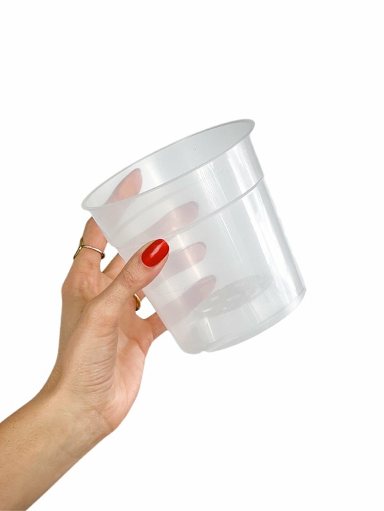 Pot transparent pour plantes - pot transparent troué de culture - pot de 12cm - x10 unités