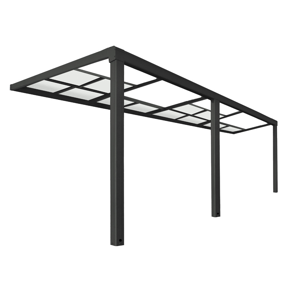 Home deluxe - toit de terrasse solis deluxe - 579 x 295 x 233 / 272 cm - avec fonction toit coulissant - avec panneaux alvéolaires,