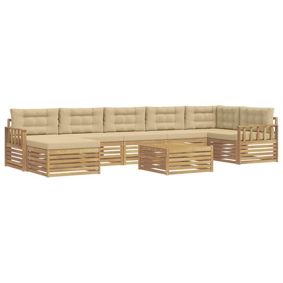 Ensemble de canapés d'extérieur 8 pc blanc et beige