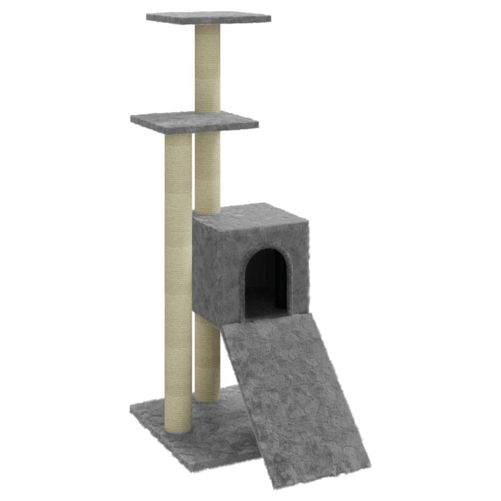 Arbre à chat avec griffoirs en sisal gris clair 92 cm