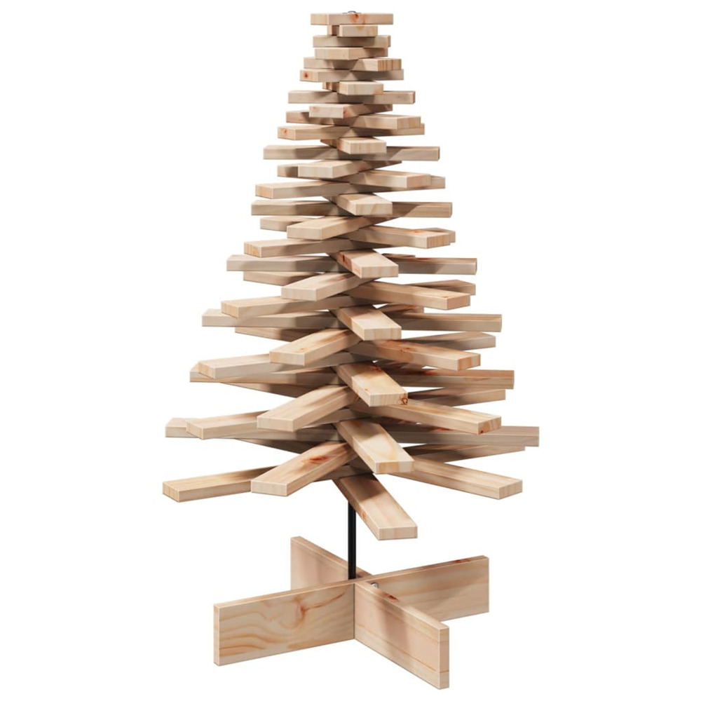 Arbre de noël en bois pour décoration 100 cm bois massif de pin