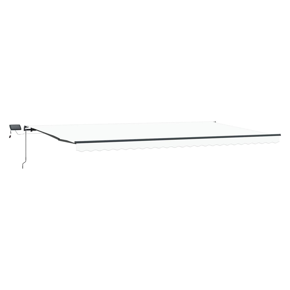 Auvent rétractable blanc 600 × 300 cm tissu et aluminium