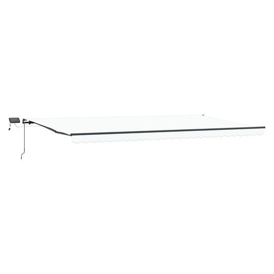 Auvent rétractable blanc 600 × 300 cm tissu et aluminium