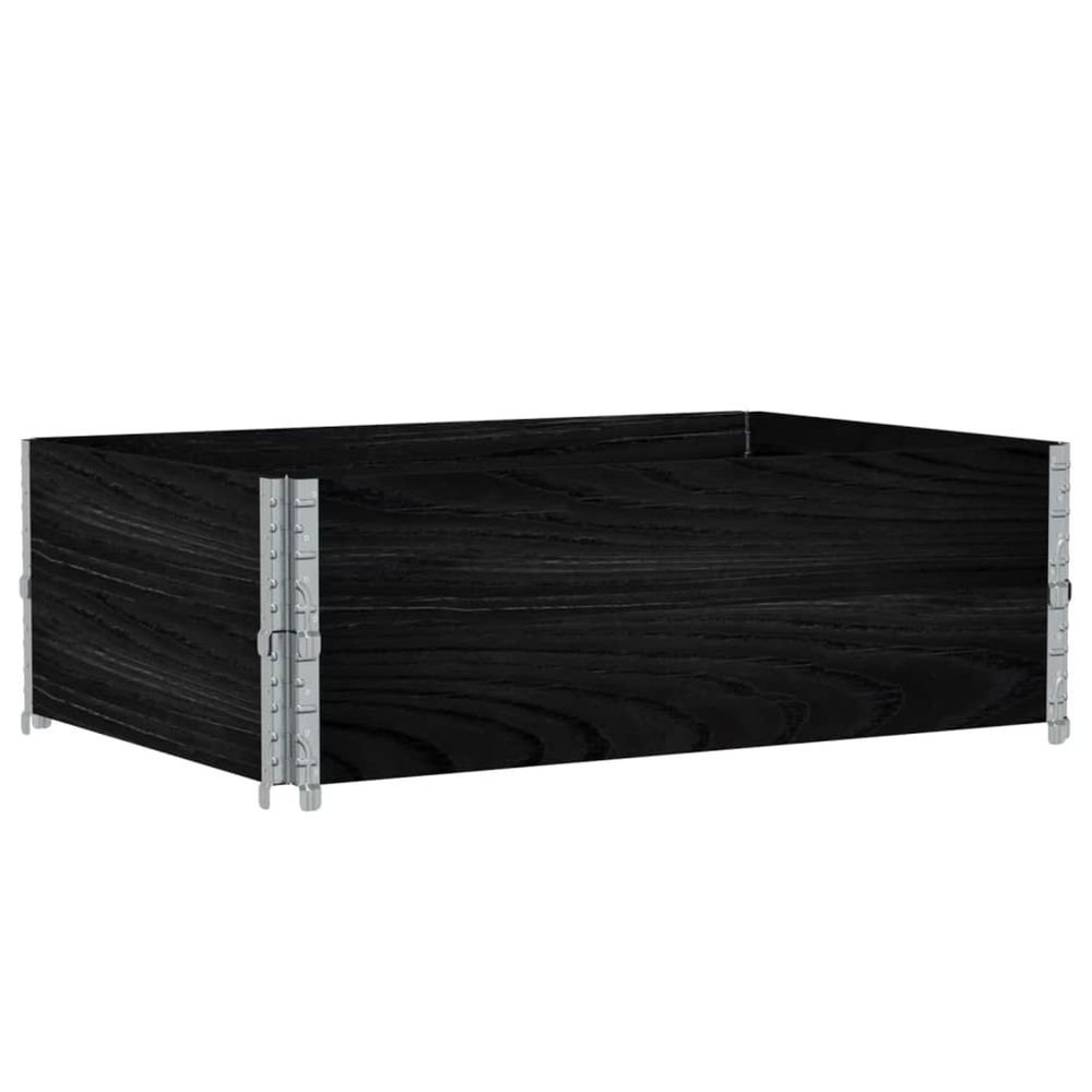 Jardinière d'extérieur noir 120x80 cm bois massif de pin