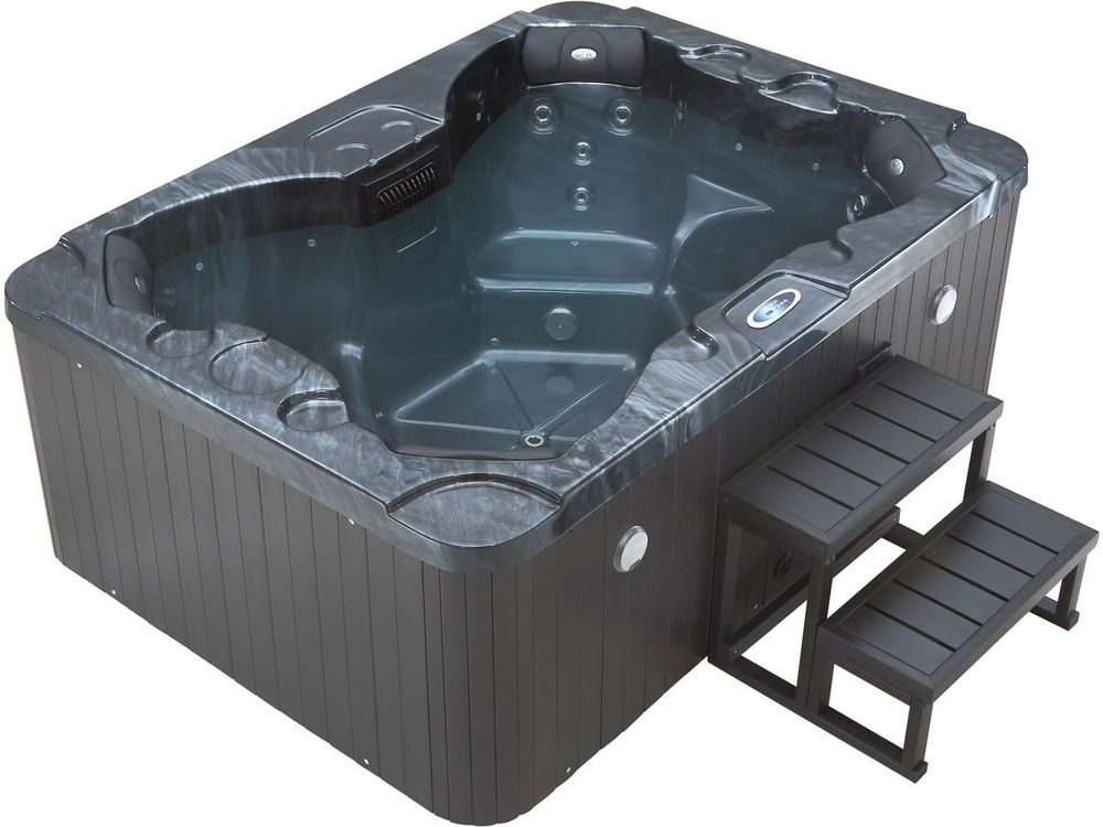 Spa led haïti 4 places - enceintes bluetooth intégrées - gris