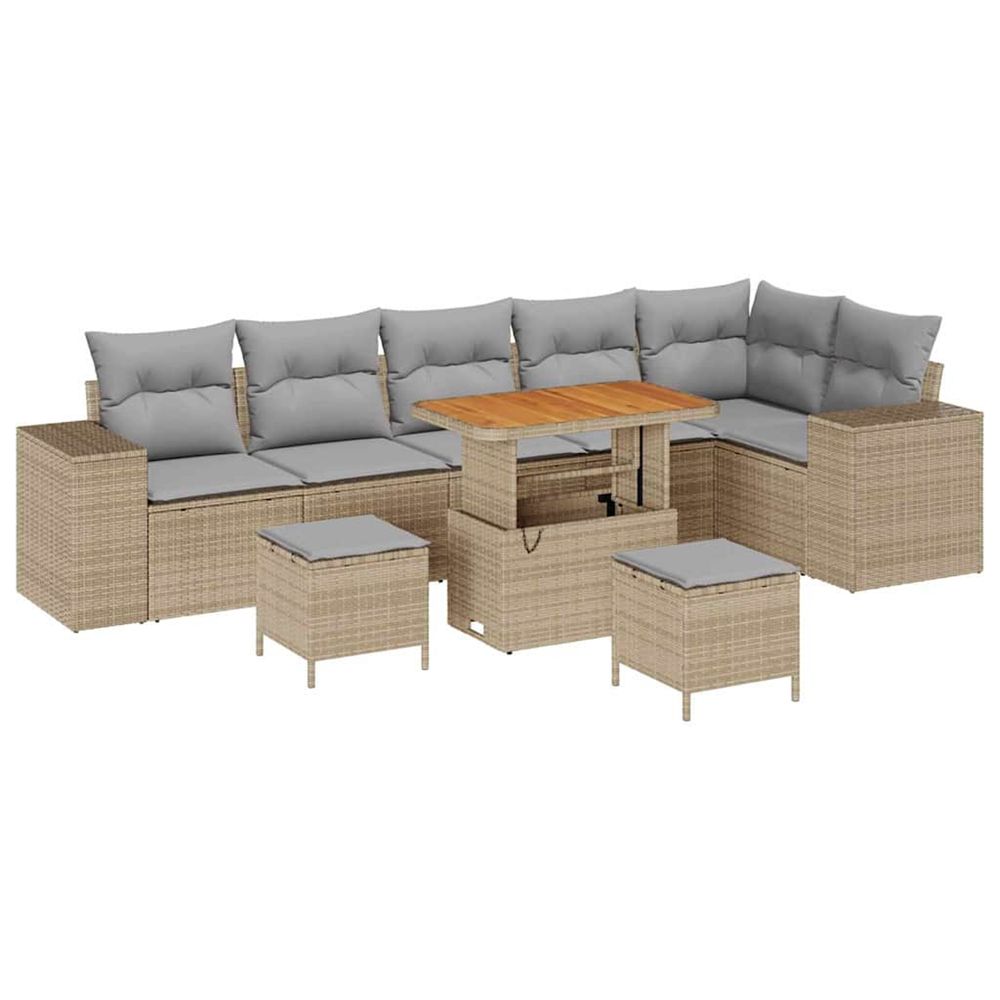 Ensemble de canapé de jardin 9 pc 6-nombre de places