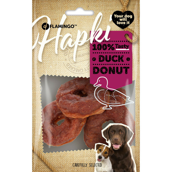 Friandises hapki donut avec canard 95 g pour chien