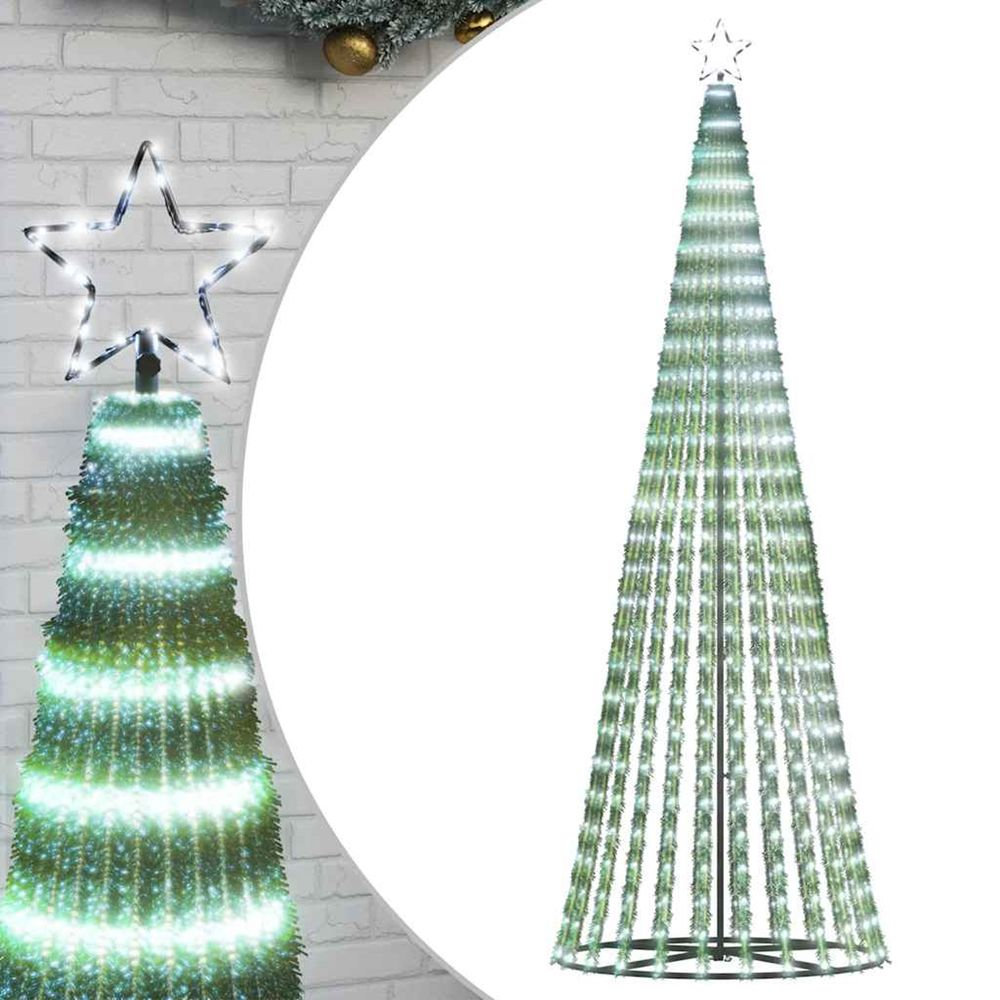 Sapin de noël à led 475 led blanc froid 247 cm