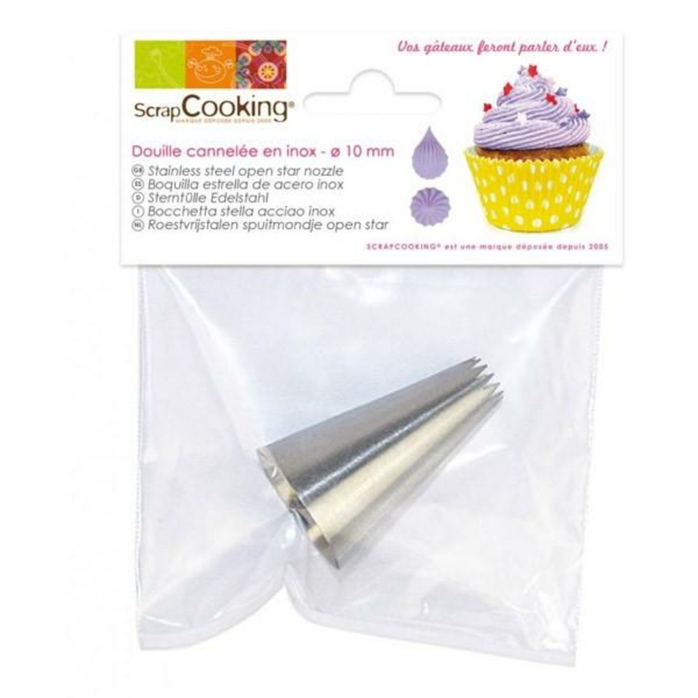 Douille pâtisserie inox - cannelée