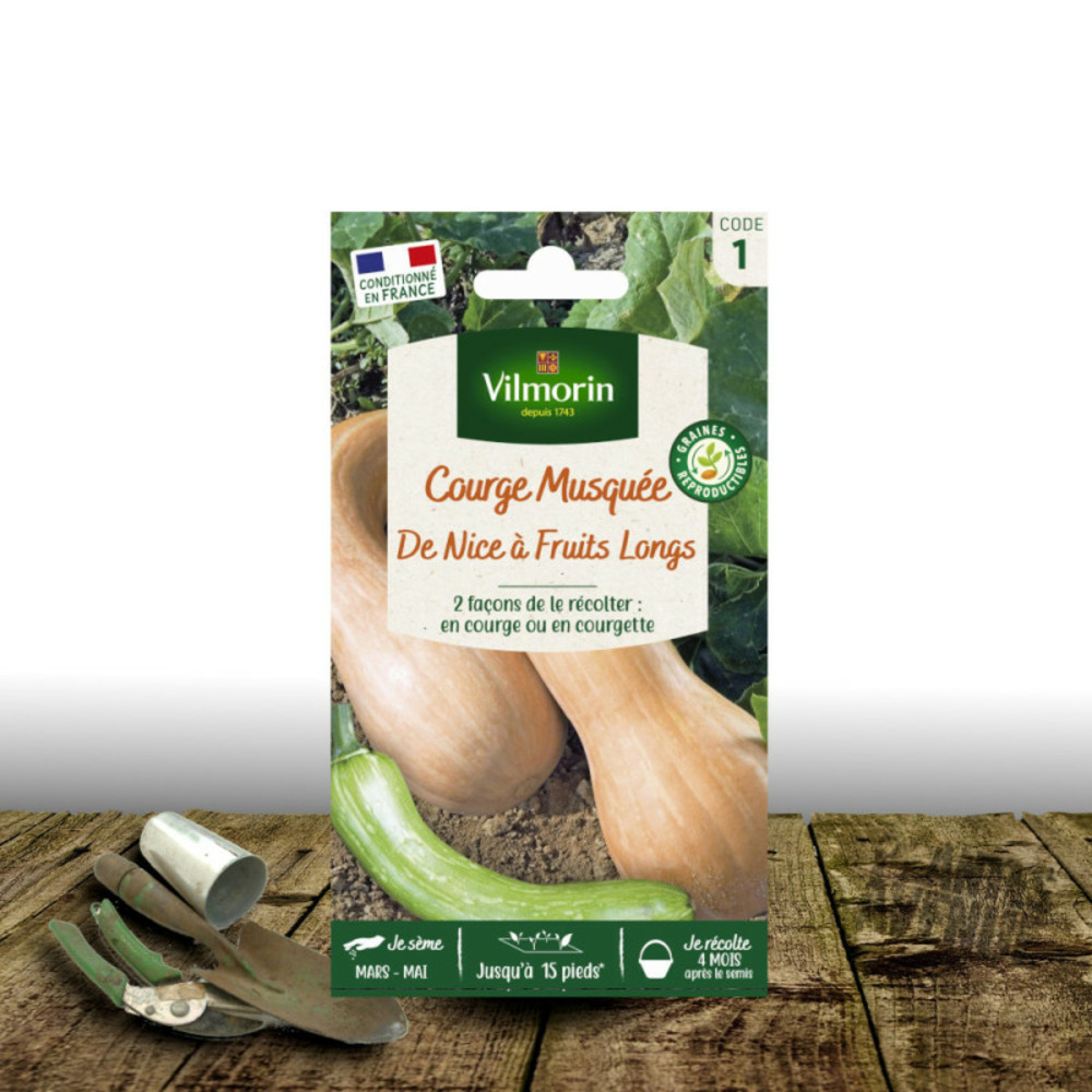 Graines de courge musquée longue de nice - vilmorin sachet