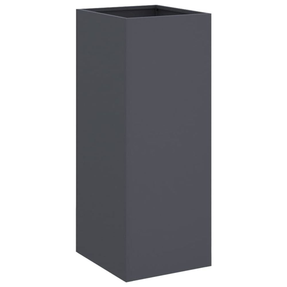 Jardinière anthracite 32x29x75 cm acier