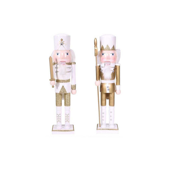 Set de 2 figurines en bois casse noisettes 35,5 cm