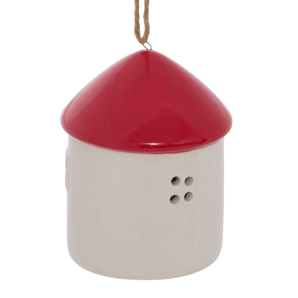 Suspension de sapin maisons ou cadeaux en céramique 7 cm