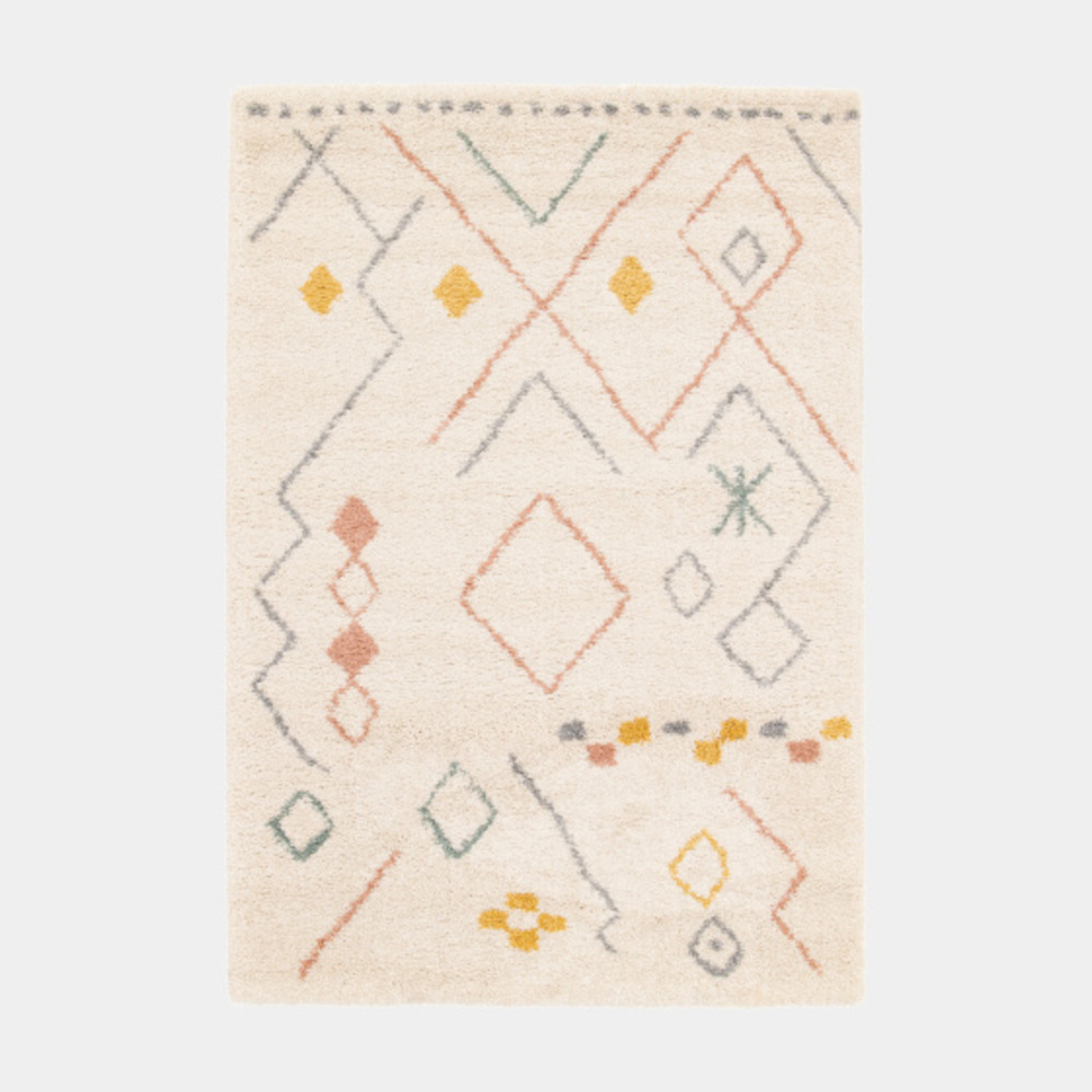 Tapis motif berbère - sakari - couleurs pastel - 120 x 170 cm