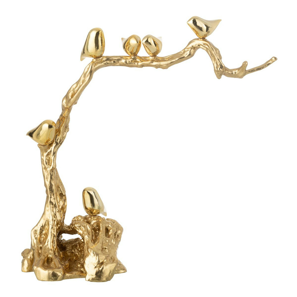 Oiseaux sur branche en résine 