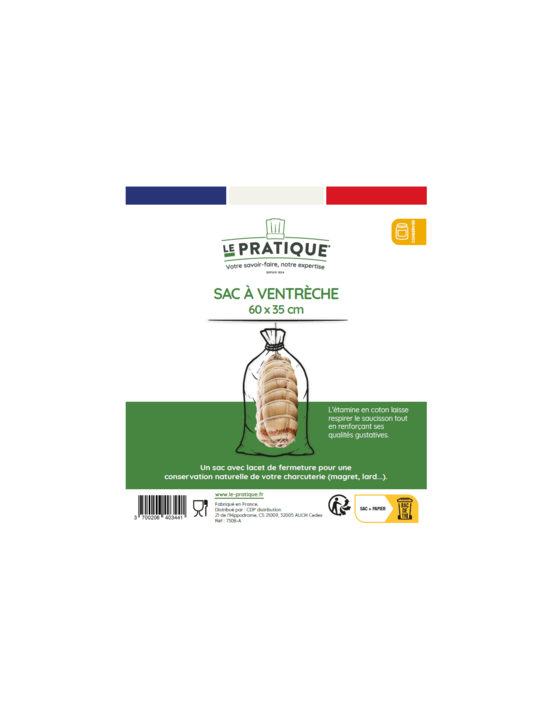 10 sac a ventreche écru 60 x 35 cm - le pratique