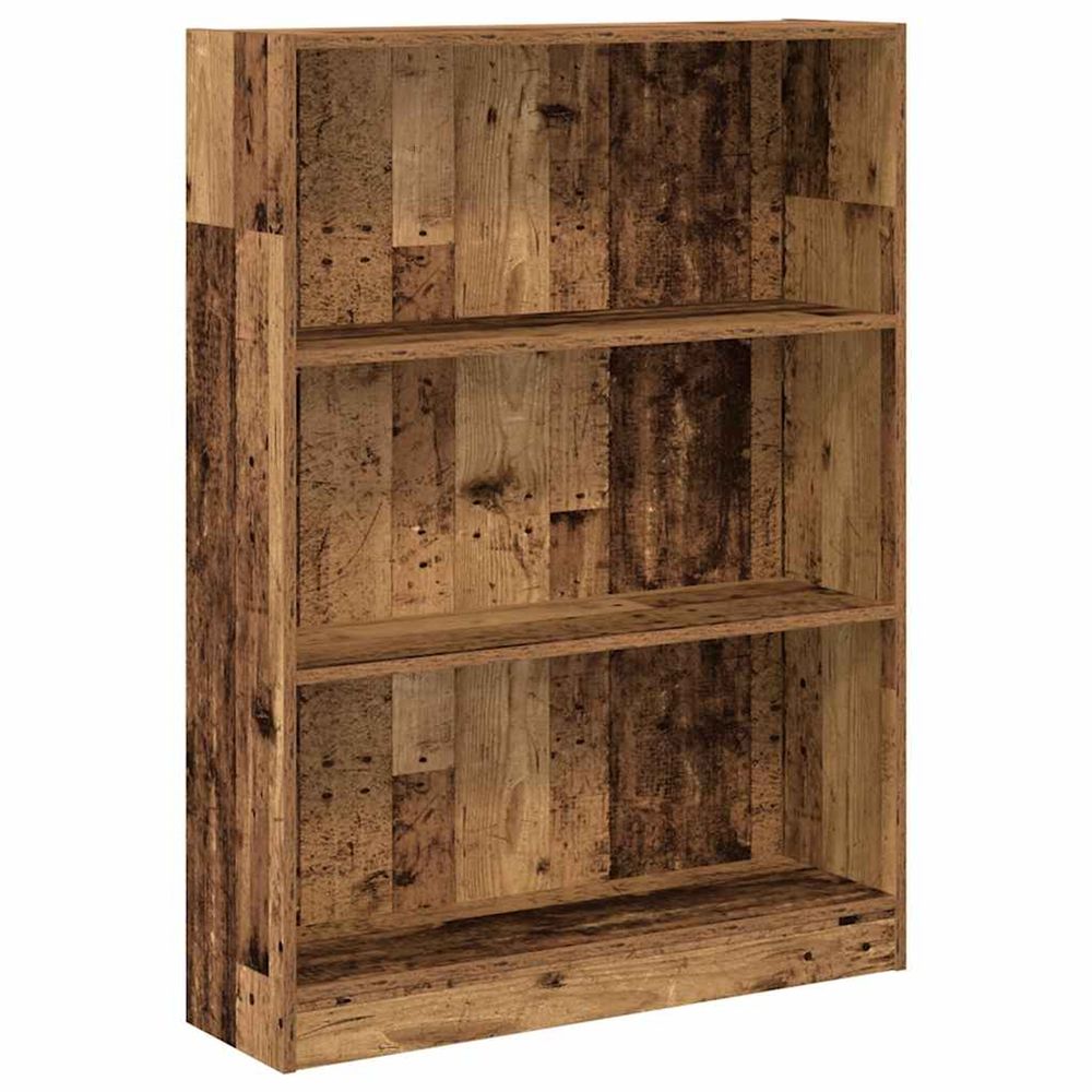 Bibliothèque vieux bois 80x24x109 cm bois d'ingénierie