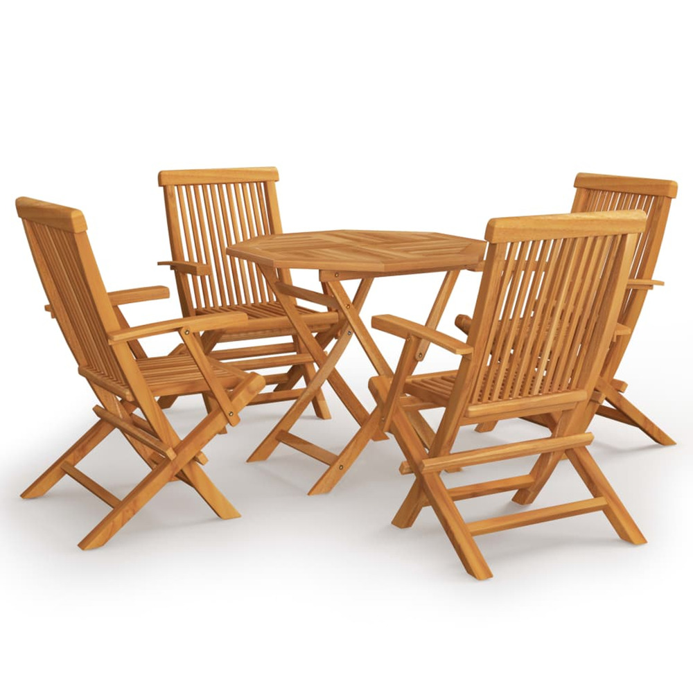 Salon de jardin 5 pcs Bois de teck