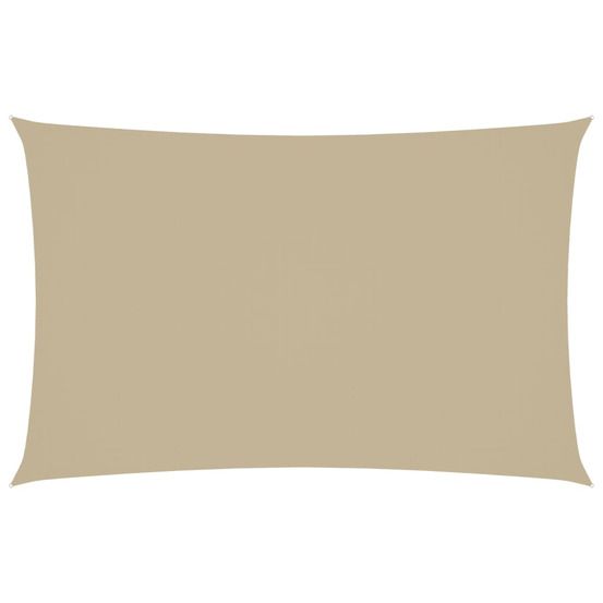 Voile de parasol tissu oxford rectangulaire 2x5 m beige