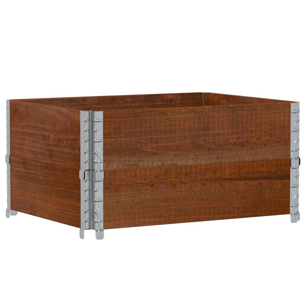Jardinière d'extérieur marron 80x60 cm bois massif de pin