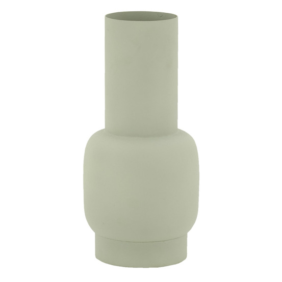 Vase en métal sauge