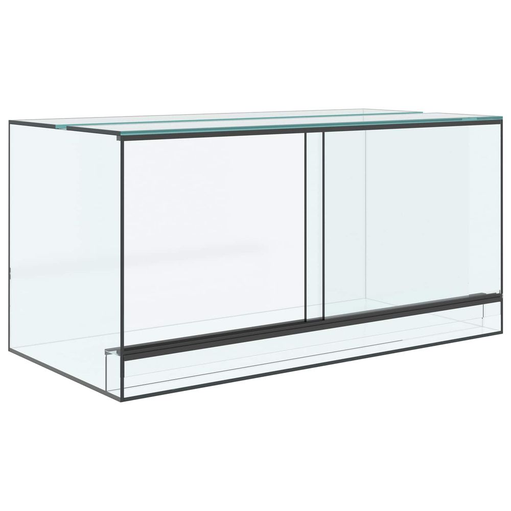 Terrarium avec stockage transparent 80 x 40 x 40 cm verre
