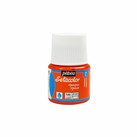 Peinture textile setacolor opaque - orange - 45 ml
