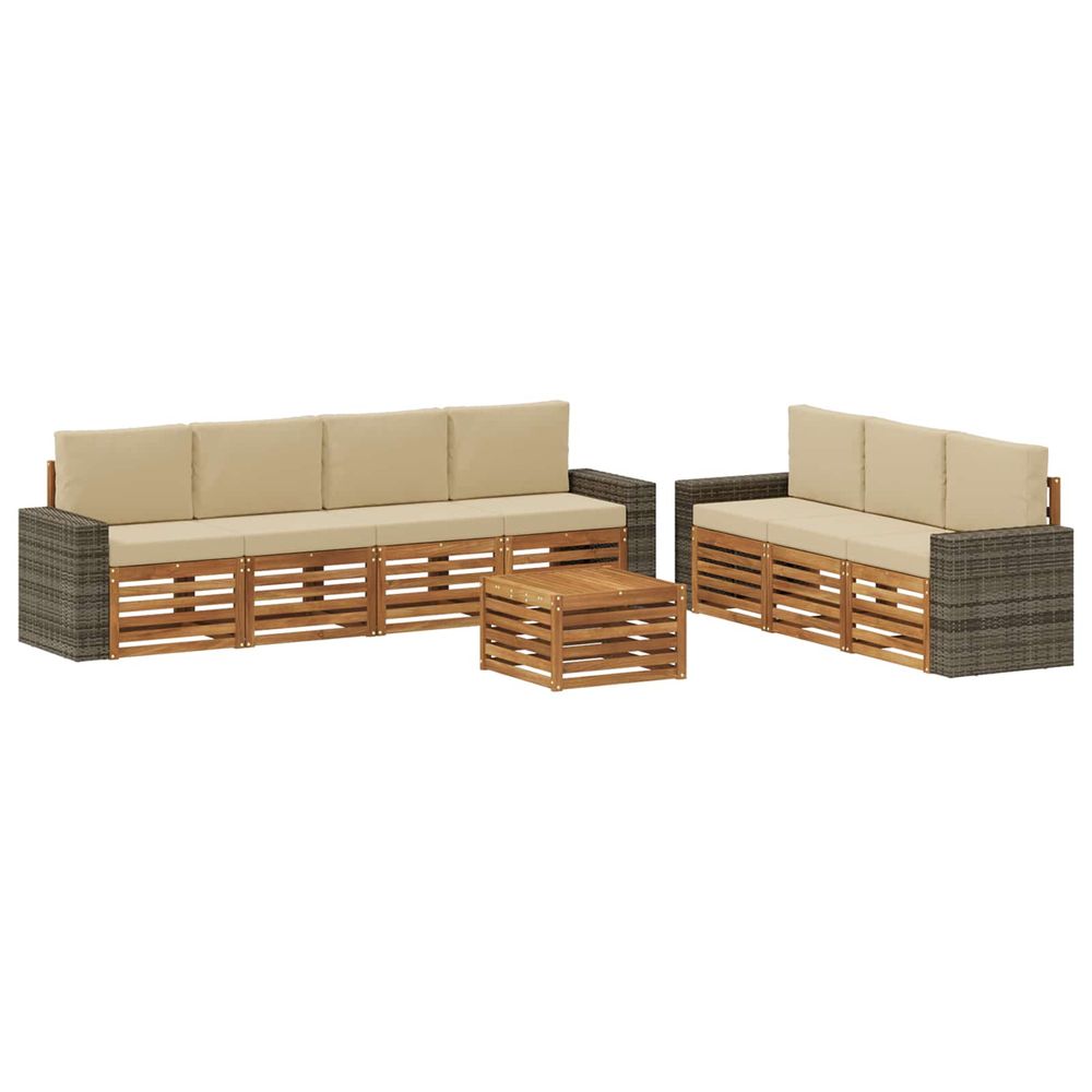 Ensembles de canapés 8 pc bois d'acacia massif